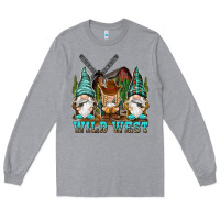 Heather Grey wild west gnomies Long Sleeve Tee - NancyCooperArtShop