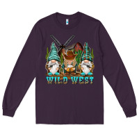 Plum wild west gnomies Long Sleeve Tee - NancyCooperArtShop