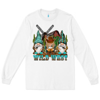 White wild west gnomies Long Sleeve Tee - NancyCooperArtShop