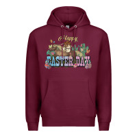 Burgundy Happy Easter Day rodeo Premium Hoodie - HowdyJamesFarm