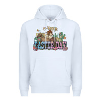 White Happy Easter Day rodeo Premium Hoodie - HowdyJamesFarm