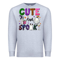 Heather Grey Cute and spooky Premium Sweatshirt - NancyCooperArtShop