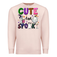 Pale Pink Cute and spooky Premium Sweatshirt - NancyCooperArtShop