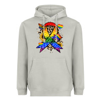 Moon Dust Pride ribbon Heavyweight Hoodie - NancyCooperArtShop