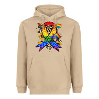 Mushroom Pride ribbon Heavyweight Hoodie - NancyCooperArtShop