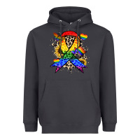 Smoke Pride ribbon Heavyweight Hoodie - NancyCooperArtShop