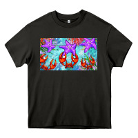 Asphalt crab and starfish  cup Heavy Core Tee - BarkalooDesign