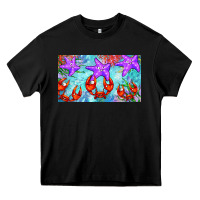 Black crab and starfish  cup Heavy Core Tee - BarkalooDesign