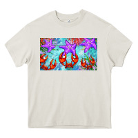 Cream crab and starfish  cup Heavy Core Tee - BarkalooDesign