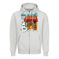 Dove Grey when in doubt go to the bookstore Zipper Hoodie - Artiststas