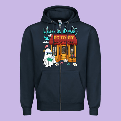 When In Doubt Go To The Bookstore Zipper Hoodie Designed By Artiststas