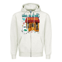 Oatmeal Heather when in doubt go to the bookstore Zipper Hoodie - Artiststas