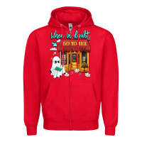 Red when in doubt go to the bookstore Zipper Hoodie - Artiststas