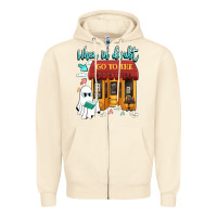 Sandshell when in doubt go to the bookstore Zipper Hoodie - Artiststas
