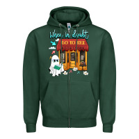 Sports Green when in doubt go to the bookstore Zipper Hoodie - Artiststas