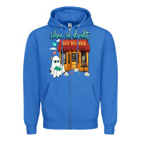 True Royal when in doubt go to the bookstore Zipper Hoodie - Artiststas