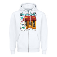 White when in doubt go to the bookstore Zipper Hoodie - Artiststas