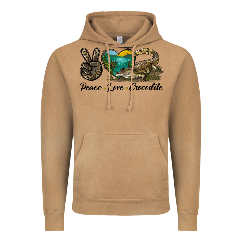 Peace Love Crocodile Vintage Hoodie by LillyAllenDesigns | Teevron