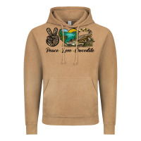 Vintage Camel Peace Love Crocodile Vintage Hoodie - LillyAllenDesigns
