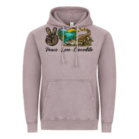 Vintage Zinc Peace Love Crocodile Vintage Hoodie - LillyAllenDesigns