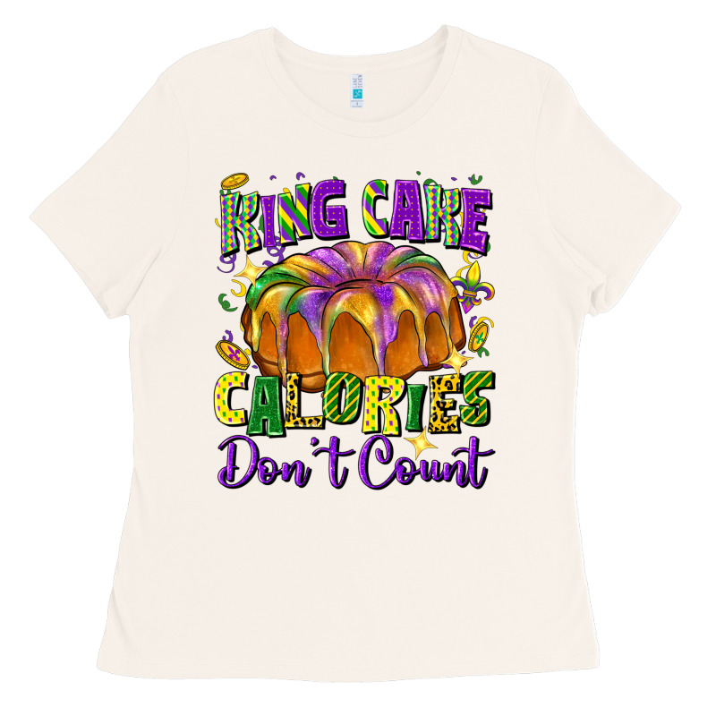 King Cake Calories Don't Count Ladies Tee by FaDigitalArtStudio | Teevron