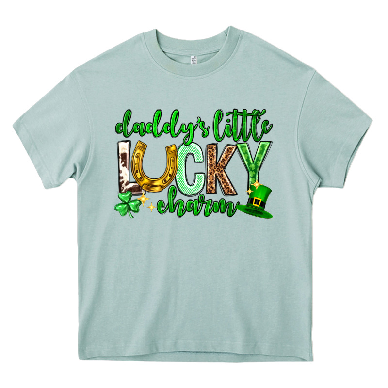 St. Patrick's Day Daddy's Little Lucky Charm Heavy Core Tee by Neo Western | Teevron
