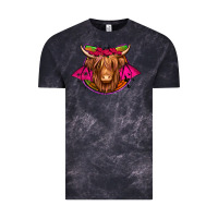 Cloud Black halloween highland cow horseshoe Vintage Tee - Jasminsmagicworld