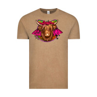 Vintage Coffee halloween highland cow horseshoe Vintage Tee - Jasminsmagicworld