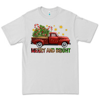 Dove Grey Merry And Bright Christmas Trees Truck Premium Tee - FaDigitalArtStudio