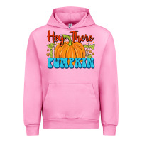 Fuchsia Pink Hey There Pumpkin Urban Hoodie - FaDigitalArtStudio