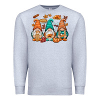 Heather Grey Thanksgiving gnomes Premium Sweatshirt - NancyCooperArtShop