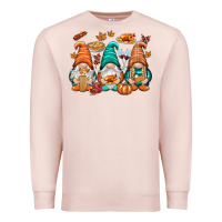 Pale Pink Thanksgiving gnomes Premium Sweatshirt - NancyCooperArtShop