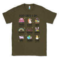 Army Green christian easter Classic Tee - MaliasSmallBusiness