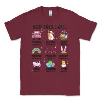 Burgundy christian easter Classic Tee - MaliasSmallBusiness