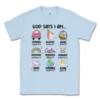 Dusty Blue christian easter Classic Tee - MaliasSmallBusiness