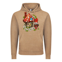 Vintage Coffee welcome gnome ladybug Vintage Hoodie - BarkalooDesign