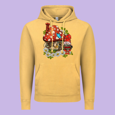 Welcome Gnome Ladybug Vintage Hoodie Designed By Barkaloodesign