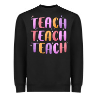Black teach teach varsity Heavyweight Sweatshirt - MaliasSmallBusiness