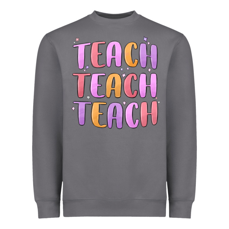 Teach Teach Varsity Heavyweight Sweatshirt by MaliasSmallBusiness | Teevron