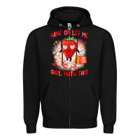 Black hang on,let me girl math this Zipper Hoodie - Artiststas