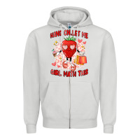 Dove Grey hang on,let me girl math this Zipper Hoodie - Artiststas