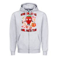 Heather Grey hang on,let me girl math this Zipper Hoodie - Artiststas