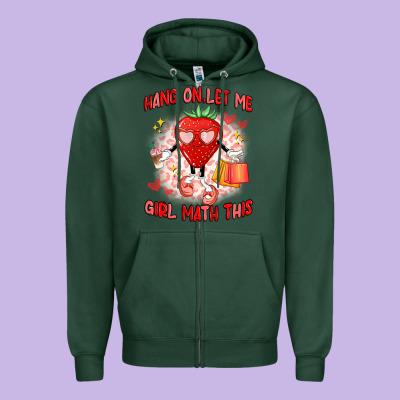 Hang On,let Me Girl Math This Zipper Hoodie Designed By Artiststas