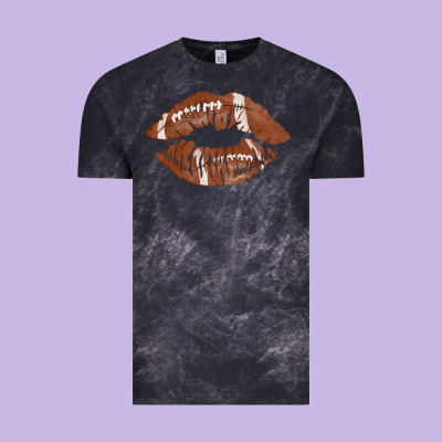 Football Lips Vintage Tee Designed By Adodesignshop