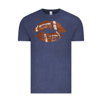 Vintage Denim football lips Vintage Tee - AdoDesignShop