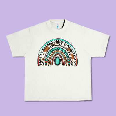 Western Rainbow Urban Heavy Tee Designed By Jasminsmagicworld