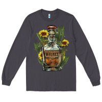 Smoke western whiskey bottle Long Sleeve Tee - NancyCooperArtShop