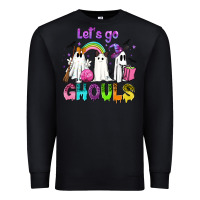 Black Let's go ghouls Premium Sweatshirt - NancyCooperArtShop