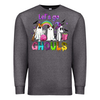 Charcoal Heather Let's go ghouls Premium Sweatshirt - NancyCooperArtShop