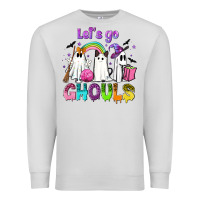 Dove Grey Let's go ghouls Premium Sweatshirt - NancyCooperArtShop